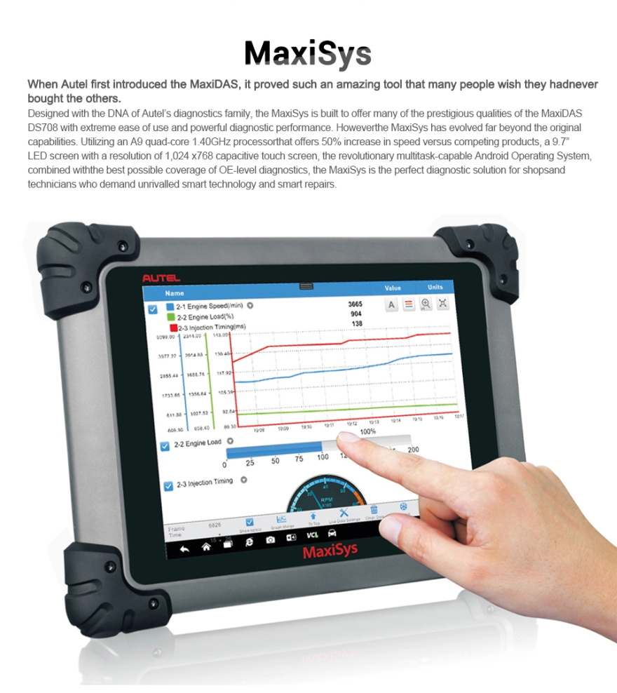 Autel MaxiSys Pros/908P avec écran tactile