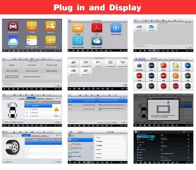 Plug-in et écran Autel Maxipro MP808